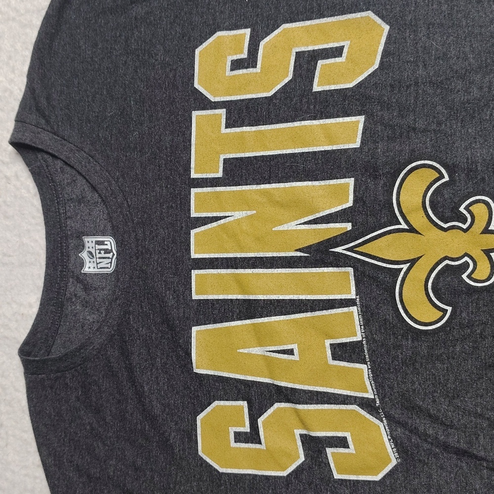 New Orleans Saints Shirt Medium Gray Gold Official NFL Team Aparrel 2016 NFL - Picture 4 of 9